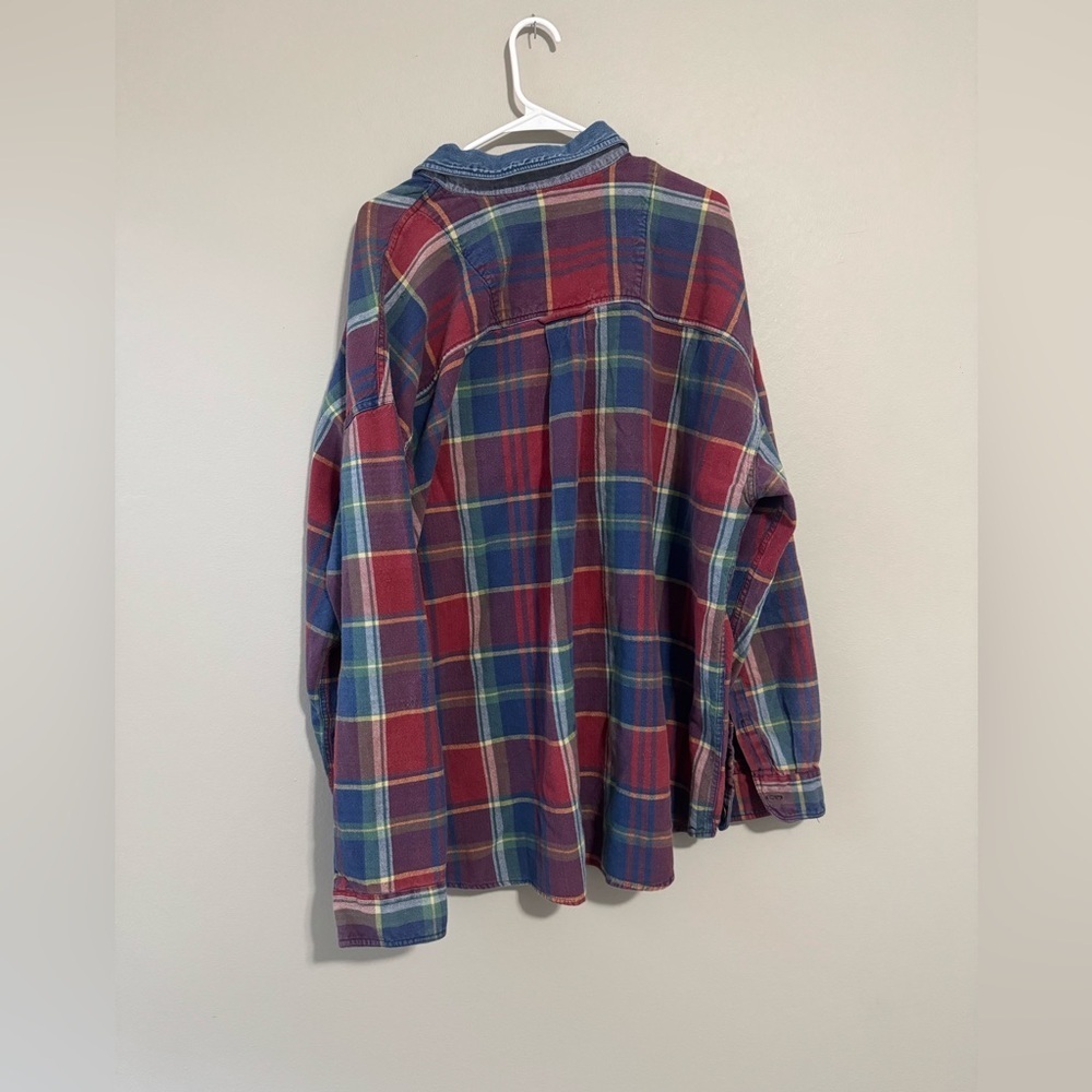 Vintage Fryday club 100% cotton Plaid Button-Up Shirt barn jacket size XL - Picture 6 of 10